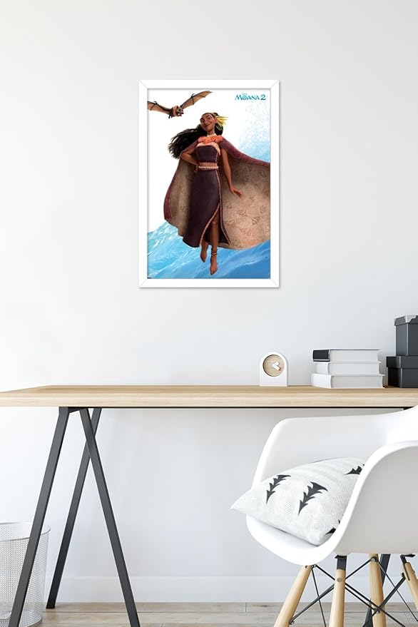 Trends International Disney Moana 2 - Matangi Wall Poster, 22.4L x 14.7W, White Framed Version