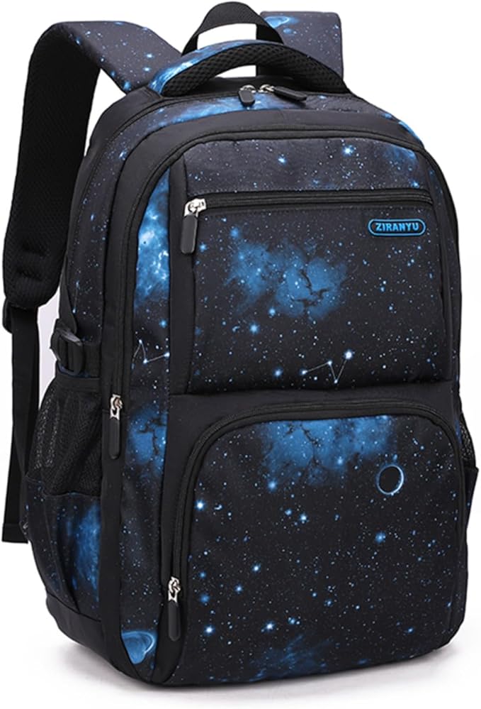 MITOWERMI Boys Backpacks for Primary Junior School Kids Backpack with Lunch Box Galaxy Space Bookbags for Boys Girls