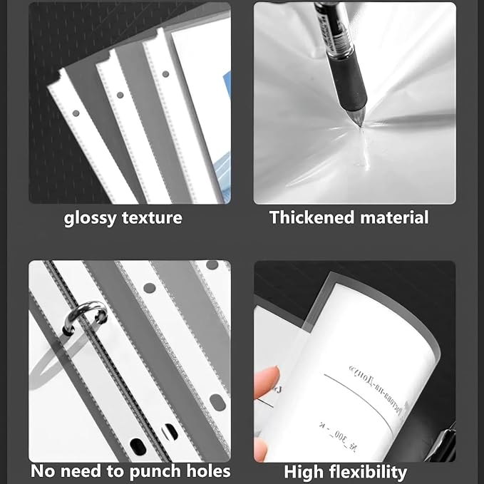 Sheet Protectors 8.5 x 11 inch Clear Page Protectors for 3 Ring Binder,100 Pack Plastic Sleeves for Binders，Top Loading Plastic Sleeve for Binders, Letter Size, documents and Photos, Office Supplies
