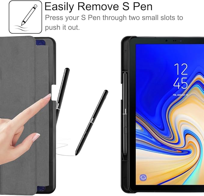 Fintie Slim Case for Samsung Galaxy Tab S4 10.5 2018 with S Pen Holder, Ultra Thin Tri-Fold Stand Cover with Auto Sleep/Wake for Samsung Tab S4 10.5 Inch Tablet SM-T830/T835/T837, Galaxy
