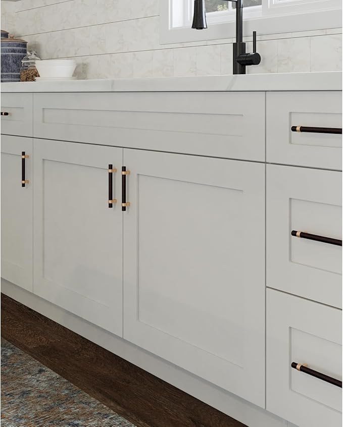 Design House Brookings Shaker Unassembled Wall Kitchen Cabinet W3636, 36 W x 12 D x 36 H, Painted White, Solid Wood, Design House, 543173