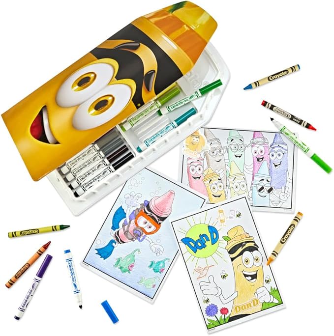 Crayola Coloring Set with Limited Edition Yellow Art Case, Limited Edition Crayons, 50+ Pieces, Gifts for Kids