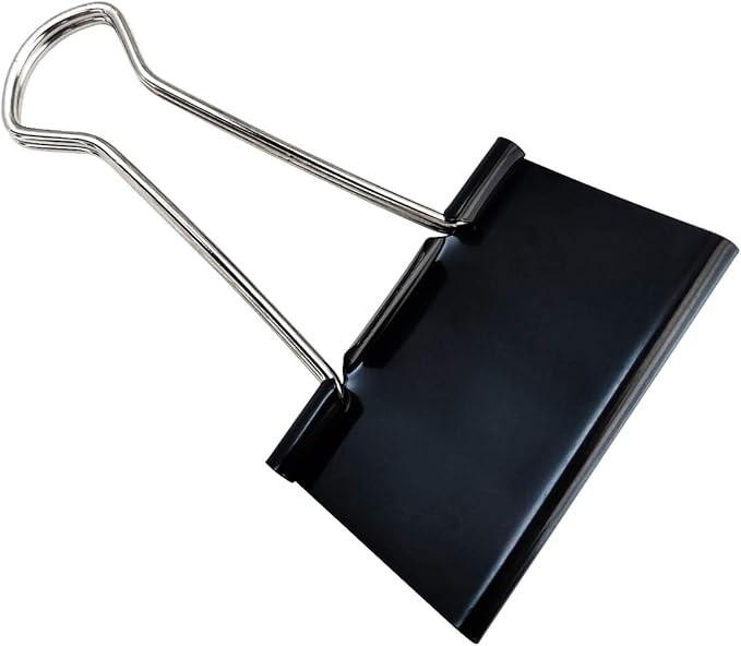 DSTELIN Extra Large Binder Clips 2.4-Inch (12 Pack), Big Paper Clamps for Office Supplies, Black