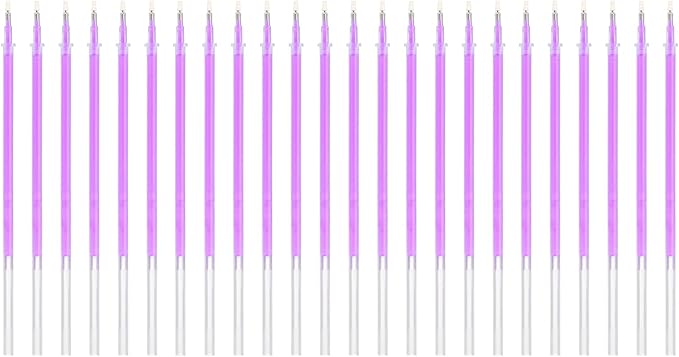 PATIKIL 0.5mm Gel Pens Refills, 24 Pack Glitter Gel Pens Sparkle Metallic Ink Fine Point Colored Refill Set for Adults Coloring Books Journaling Scrapbooking Art Drawing, Purple