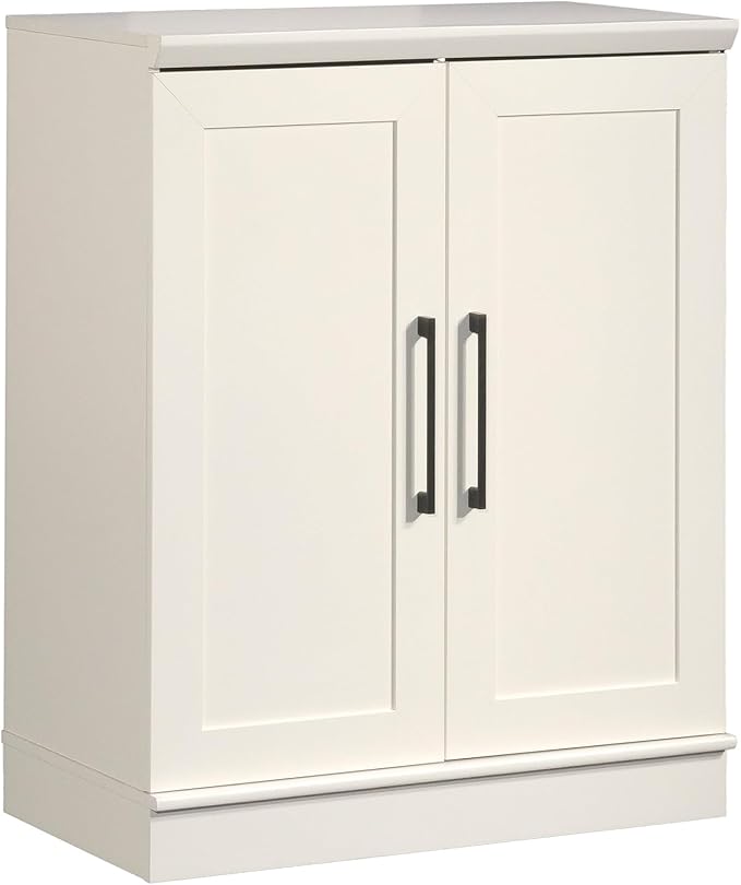 HomePlus Small Kitchen Pantry Storage Cabinet with Adjustable Shelves, Living Room Storage Cabinet, Soft White Finish