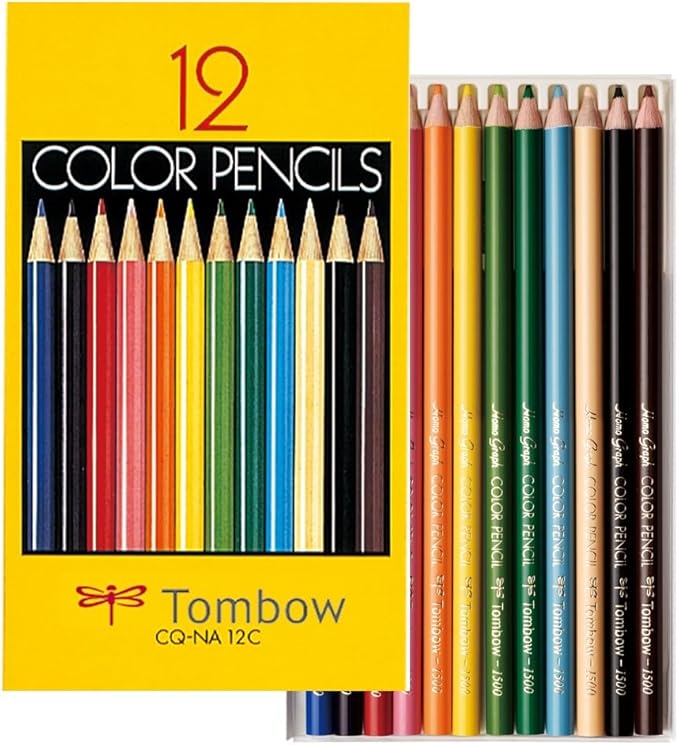 Tombow CQ-NA12C Colored Pencils NA 12 Colors in Paper Box