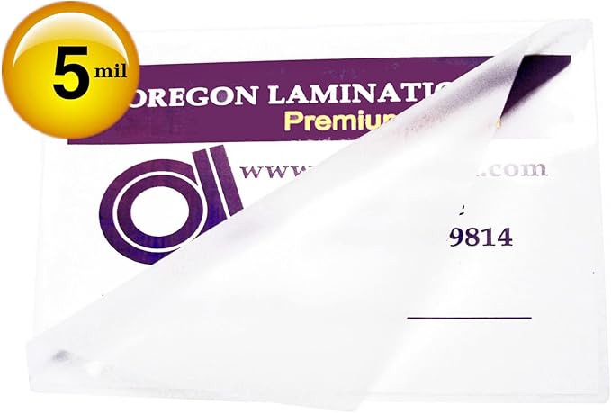Heat Activated Business Card Laminating Pouches 5 Mil 2-1/4 x 3-3/4 [pk of 500] 57mm x 95mm and 125 microns Thick for up to 2” x 3.5” Inserts, Glossy