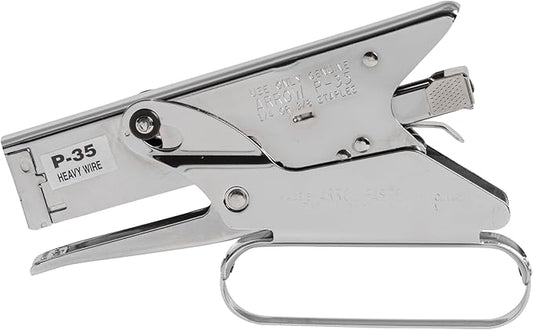 Arrow P35 Heavy Duty Handheld Plier Stapler for Crafts, Office, and Insulation, Uses 1/4-Inch and 3/8-Inch Staples , Silver