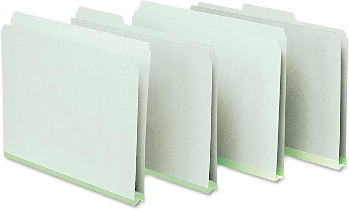 Pendaflex 17167 Pressboard Expanding File Folders, 1/3 Cut Top Tab, Letter, Green (Box of 25)