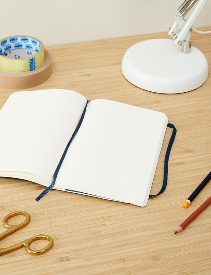 Moleskine Classic Notebook, Soft Cover, Large (5" x 8.25") Plain/Blank, Sapphire Blue, 192 pages
