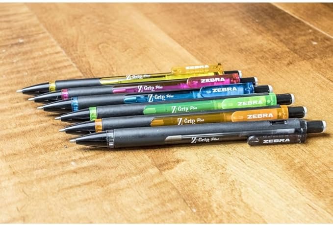 Zebra Pen, Z-Grip Mechanical Pencil, Smooth Writing, Latex-Free Grip, 0.7mm Lead, #2 HB, Shake to Advance Lead, for School, Office, Everyday Use Refillable, Clear Barrel, 12-Pack, (55410)