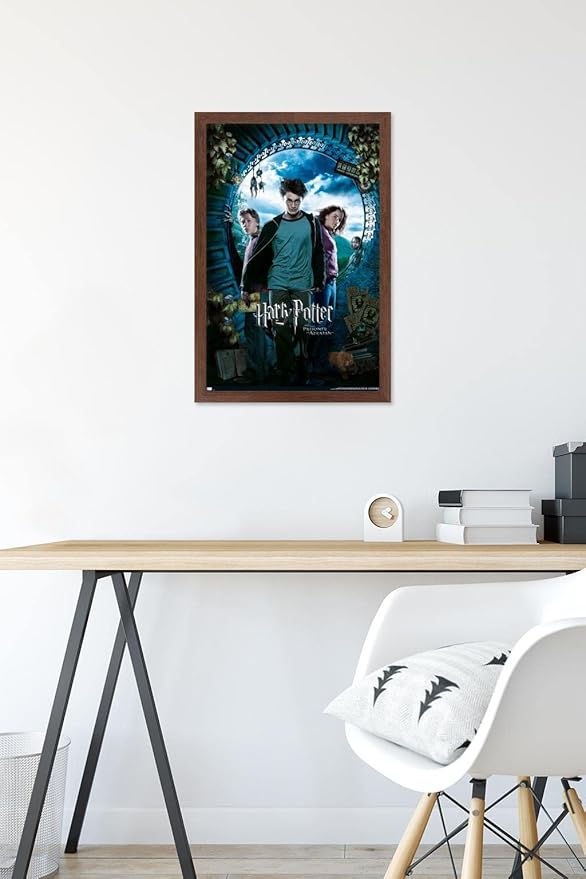 Trends International Harry Potter and the Prisoner of Azkaban - Sky One Sheet Wall Poster, 14.72" x 22.37", Mahogany Framed Version