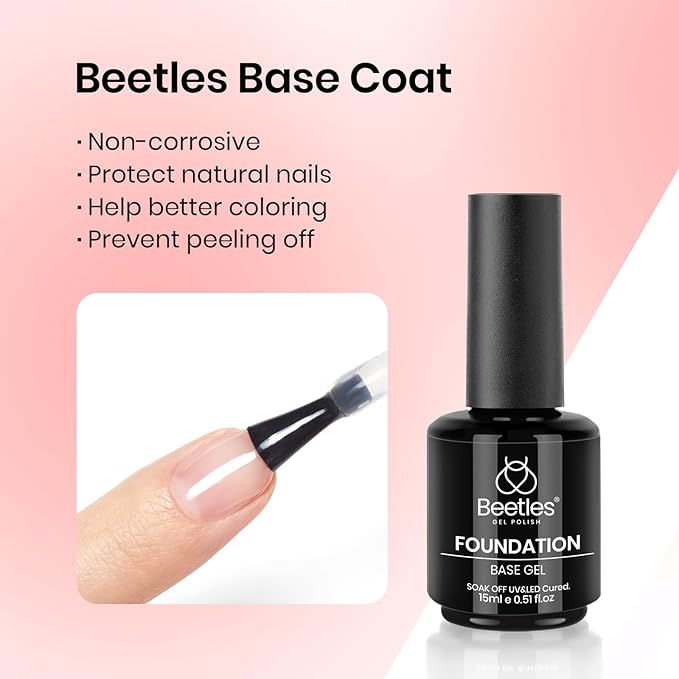 Beetles Red Gel Nail Polish Set 3Pcs 15ml – Cherry Red Soak Off UV/LED Gel, Long-Lasting High Gloss & Holiday Nail Colors, Salon Quality DIY Nails at Home