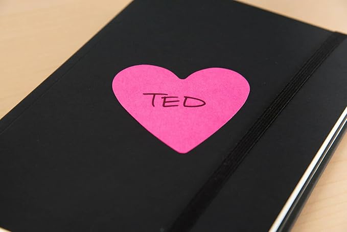 Post-it Notes, Heart Shape, Assorted Colors, 2.6x2.6 in, 2 Pads, 75 Sheets/Pad (7350-HRT)