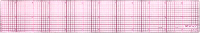 Westcott 8ths Graph Transparent Beveled Edge Ruler, Zero Centering Scale, Durable Laminated Finish,12-Inch, Measuring Tool for School, Office, Drafting, Sewing, Engineering, School Supplies, 12 Pack