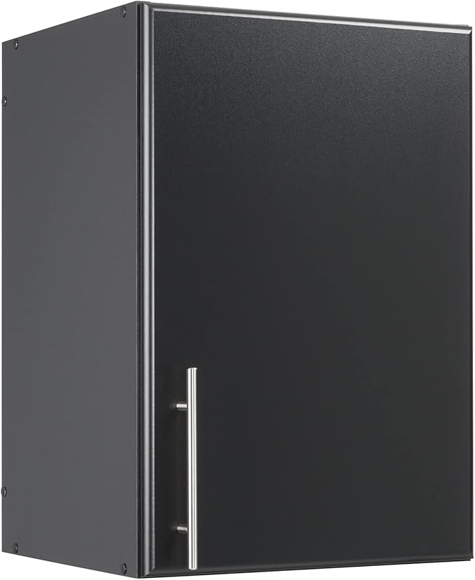 Prepac Elite 16 inch Stackable Wall Cabinet, Black