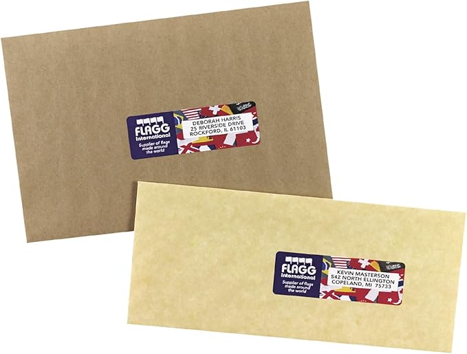 Avery Address Labels White | Print-to-The-Edge | Sure Feed Technology | For Laser Printers | 1.25 x 3.75 inches, Pack of 5