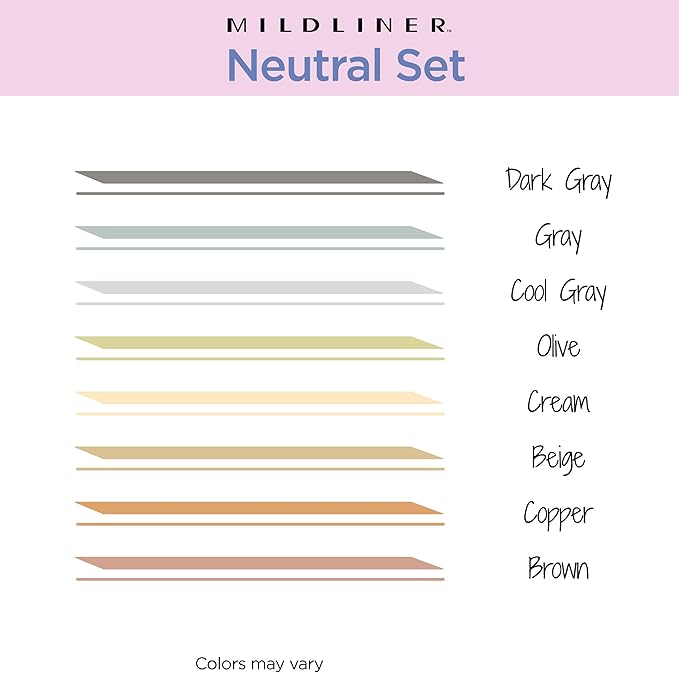 Zebra Pen Mildliner Dual-Tip Highlighters and 2 CLiCKART Markers, No Bleed, Ideal for Bible Highlighting, Journaling, Note-Taking and School Supplies, Neutral Vintage Ink Colors, 10-Pack (78601)