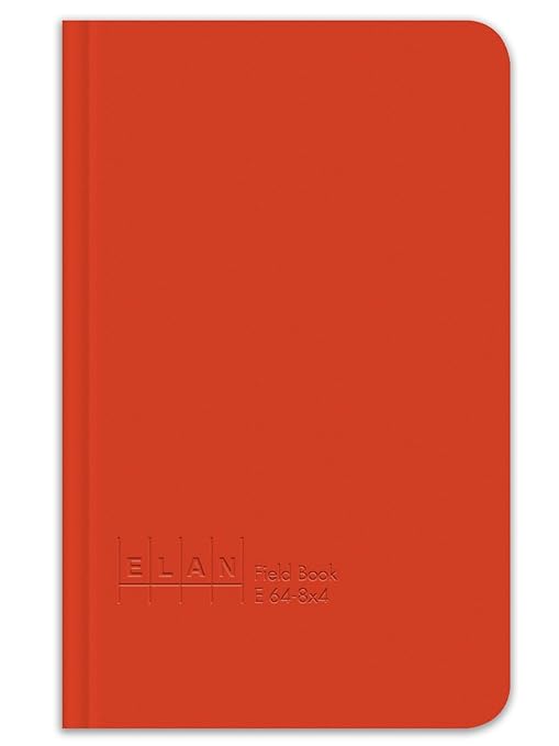 Elan Publishing Company E64-8x4 Field Surveying Book 4 ⅝ x 7 ¼, Bright Orange Cover (Pack of 12)