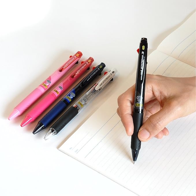 Uni Ballpoint Pen Jetstream 3 Color Black, Red, Blue Ink 0.38mm, Rose Pink (SXE340038.66)