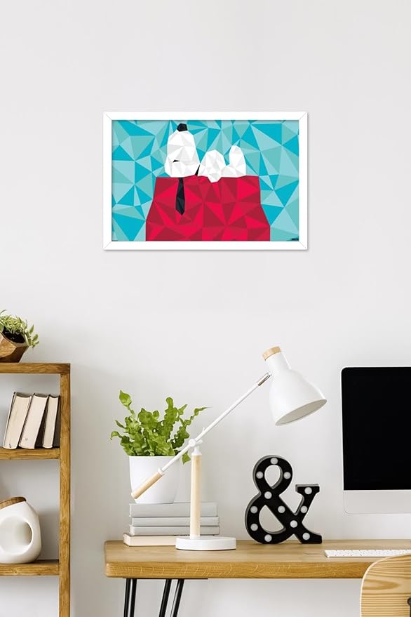 Peanuts: Astronomy-Geometry - Snoopy Wall Poster, 22.4L" x 14.7W", White Framed Version