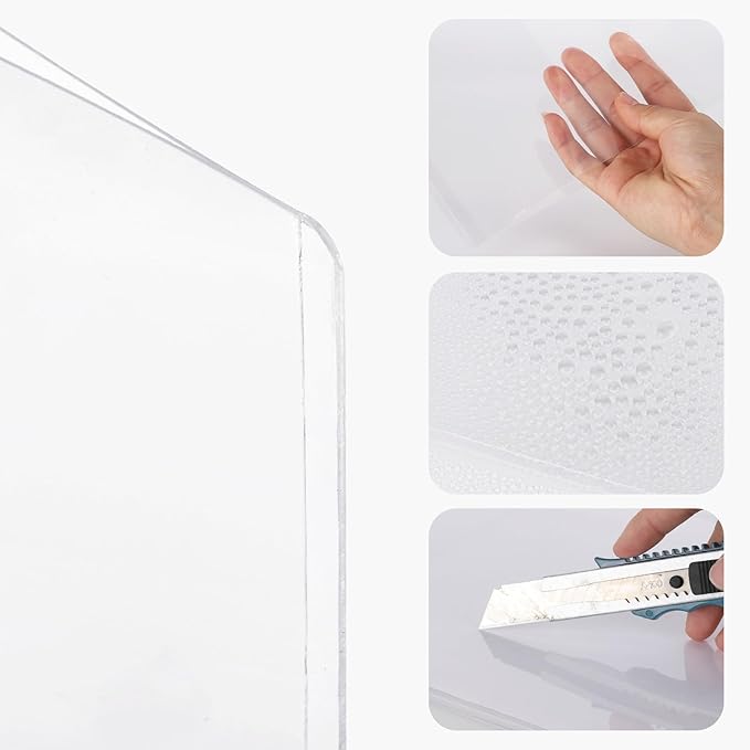 5 Pcs Rigid Print Protectors 8.5''x 11'' Waterproof Plastic Sheet Protectors for Prints Photos Postcard Poster(Clear)