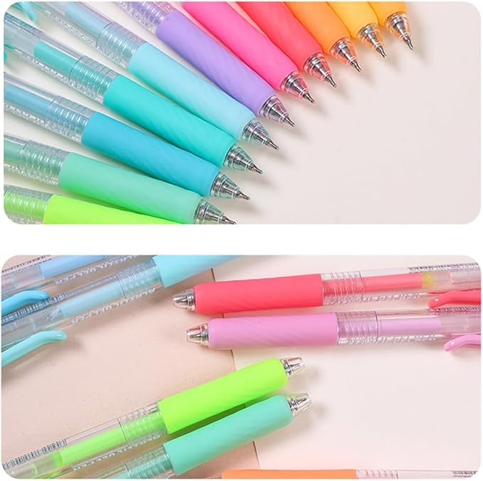 6 Colors Acrylic Gel Pens, 0.7mm Fine Tip for Adult Coloring, Black Paper, Drawing, Journaling, Note Taking, Black