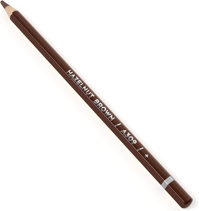 Arteza Professional Watercolor Pencils, Pack of 3, А309 Hazelnut Brown, Water-Soluble Pencils for Coloring, Blending, Layering & Watercolor Techniques