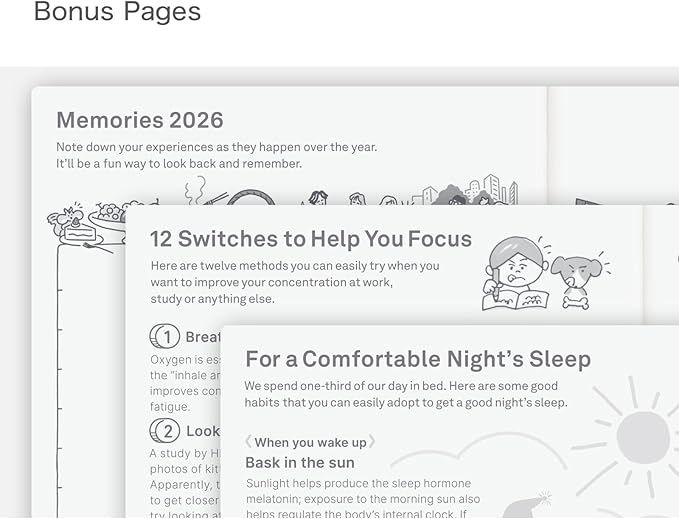 Hobonichi Techo 2026 Original Book – A6, English, Daily, January Start, Monday Start, Planner