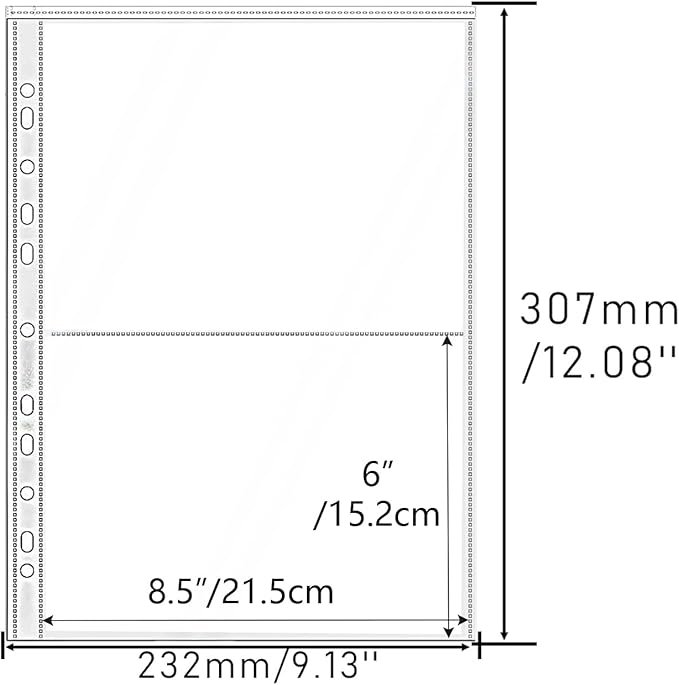 NatSumeBasics 20 A4 Binder 2 Pocket, 6" X 8" Sheet Protectors Clear Binder Sleeves for A4 Binder Notebook Folder Organizer (2 Pockets)