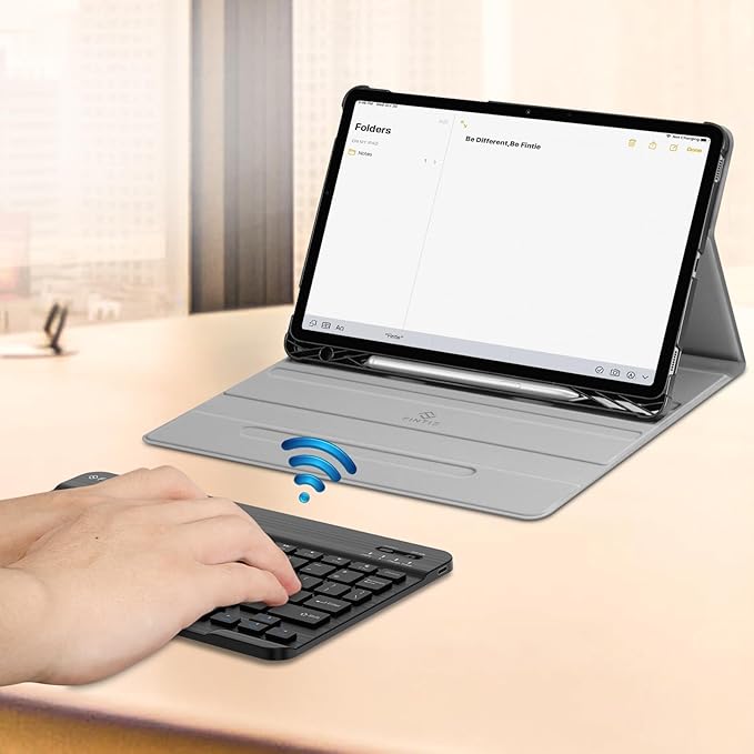 FINTIE Keyboard Case for Samsung Galaxy Tab S8/Tab S7 11 Inch (Model SM-X700/X706/T870/T875/T878) with S Pen Holder, Slim Lightweight Stand Cover w/Detachable Wireless Bluetooth Keyboard, Black