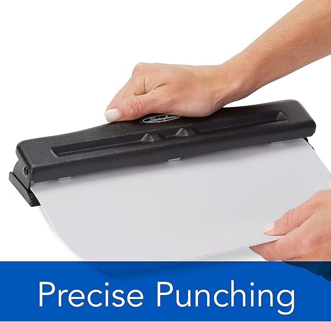 Swingline 2-3 Hole Punch, Adjustable, Commercial Hole Puncher, 11 Sheet Punch Capacity, Black (74020)