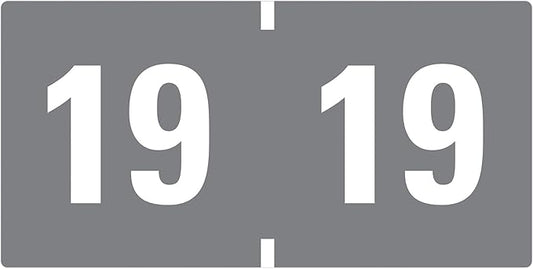 Smead ETYJ Color-Coded Year Label, 2019, Label Roll, Gray, 500 per Roll (68319)