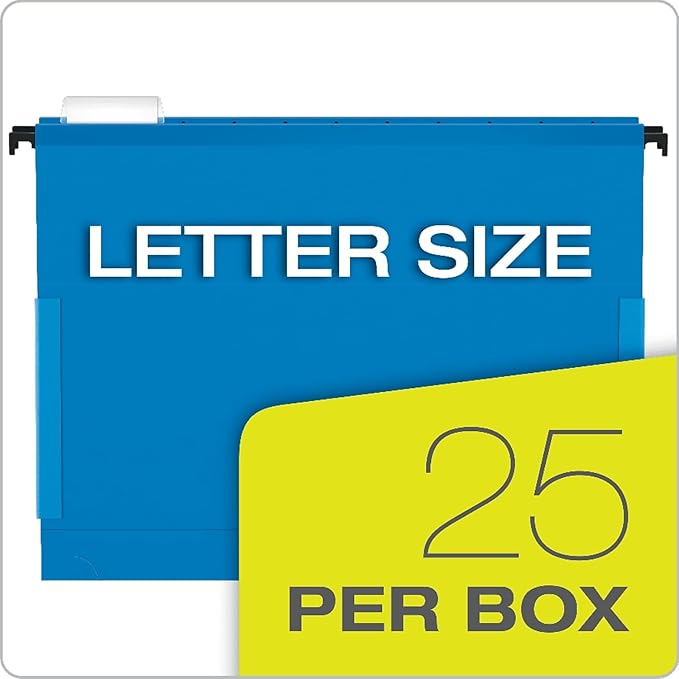 Oxford Pendaflex 59202 SureHook Reinforced Hanging Box Files, 2" Exp with Sides, Letter, Blue (Box of 25)