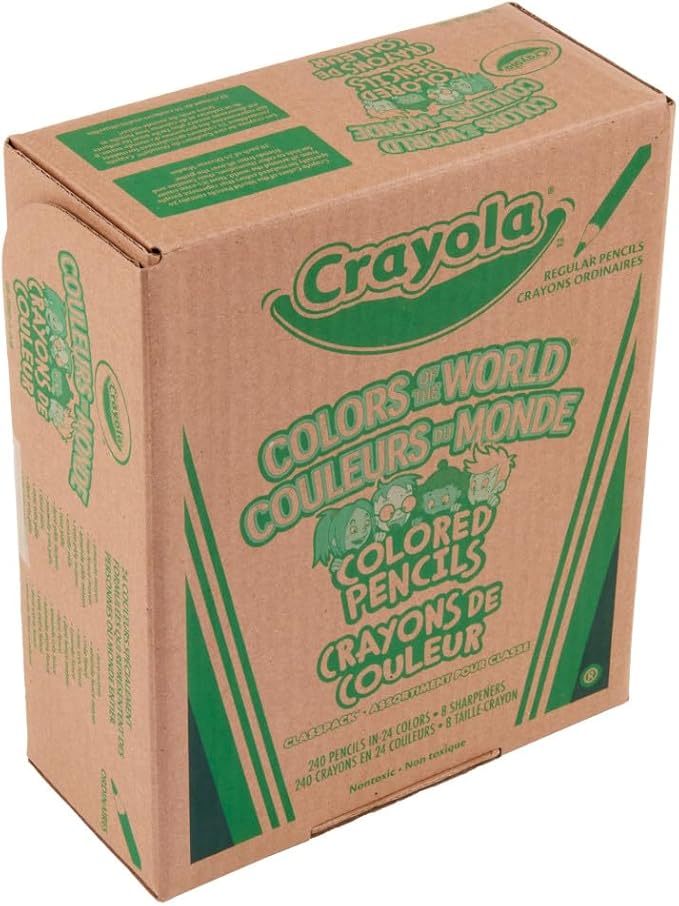 Crayola Colors of the World Skin Tone Colored Pencils Classpack (240ct), Bulk Colored Pencils for Classrooms, Teacher Supplies, Gifts