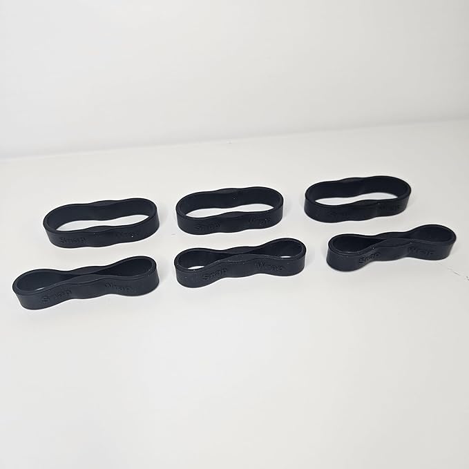 Snap Wrap | Pro Silicone Magnetic Cable Organizer 6-Pack | Easy One-Hand Operation Cable Management Bands for Home, Office, and Travel | Tidy Cable and Wire Storage