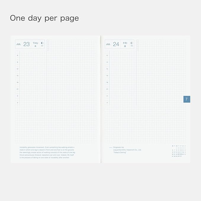 Hobonichi Techo 2026 Cousin Book – A5, English, Daily, Weekly, Jan Start, Mon Start, Planner