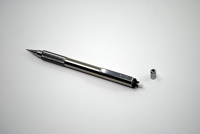 Zebra Pen, M-701 Mechanical Pencil, 0.7mm Point, Durable Stainless Steel Barrel, Knurled Metal Grip, Refillable, STEEL Series, Ideal for Tactical Use, 1-Pack, (59411)