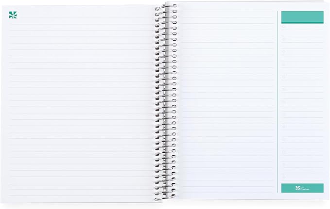 Erin Condren Designed 7x9 Hello Kitty & Friends Rainbow Days Spiral Notebook | Productivity, College Ruled Lines & Checklist for List-Making | 160 pages, 80 lb, Premium Paper