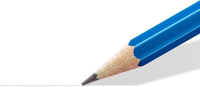 STAEDTLER Mars Lumograph 6H Graphite Art Drawing Pencil, Medium Hard, Break-Resistant Bonded Lead, 12 Pack, 100-6H, blue (100-6H VE)