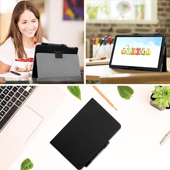 Fintie Folio Case for Samsung Galaxy Tab S4 10.5 2018 Model SM-T830/T835/T837, [Corner Protection] Premium Vegan Leather Stand Cover with S Pen Protective Holder Auto Sleep/Wake, Black