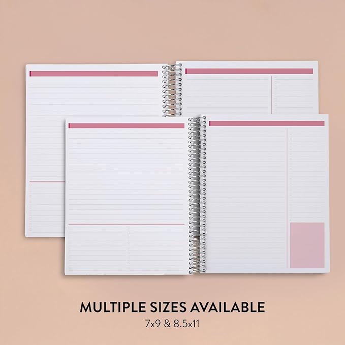 Erin Condren 7" X 9" Spiral Bound Productivity Notebook, Multicolor Layers, Functional 160 Lined Page and 80Lb Thick Paper Spiral Notebook, Stickers Included