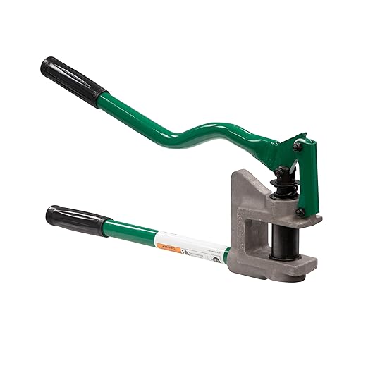 Greenlee 710 1-11/32" Manual Metal Stud Punch Tool with Aluminum Head and Contoured Handle, 1-11/32" Diameter Self-Stripping Stud Puncher