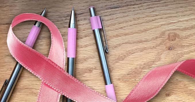 Zebra Pen F-301 Ballpoint Black Ink Fine Point 0.7mm Pen, Easy-Glide Ink, Stainless Steel Retractable, BCA Pink Accents, Professional Design, Ideal for Office, Journal and Planner Use, 2-Pack (37112)
