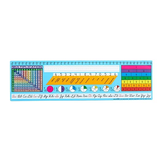 Really Good Stuff 24PK Zaner-Bloser Self-Adhesive Vinyl Desktop Reference Nameplate with Letters, Numbers, Place Values-Traditional Manuscript Name Tags