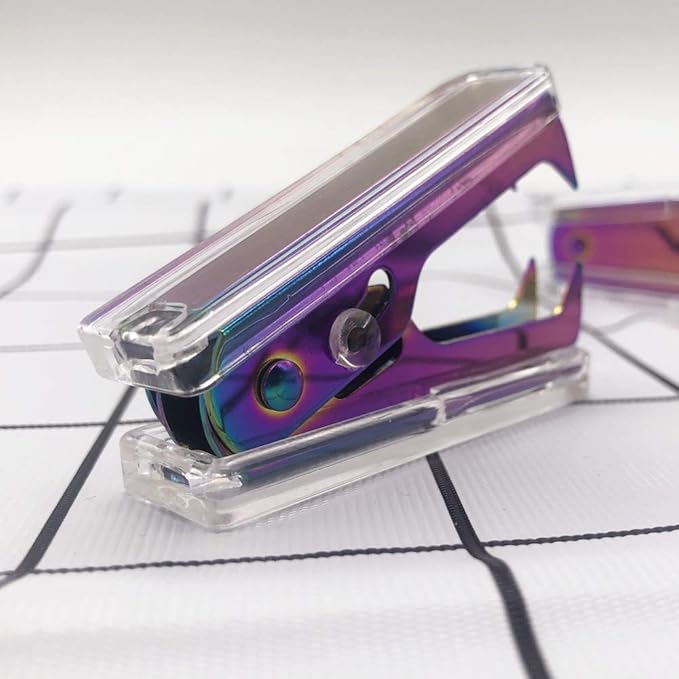 NatSumeBasics Cute Staple Remover Rainbow Clear Stapler Puller Removal Tool for Home Office School Desk Accessories Gift (Rainbow)