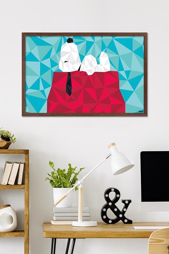 Peanuts: Astronomy-Geometry - Snoopy Wall Poster, 34L" x 22.4W", Mahogany Framed Version
