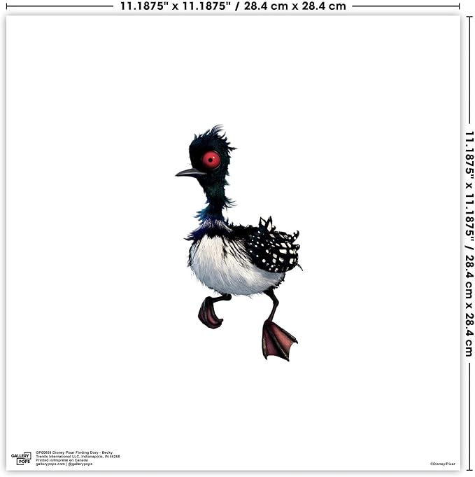 Trends International Gallery Pops Disney Pixar Finding Dory - Becky Wall Art Wall Poster, 12.00" x 12.00", Unframed Version