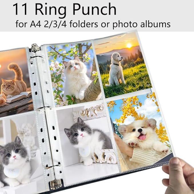 Ultra-Transparent Photo Sleeves Holding 400 Pockets 3.5x5inch Album Refill Pages for 3 Ring Binder, Double-Sided 4 Pocket Pages, Top Loading Sheet Protector Index Card Sleeves 50 Pack