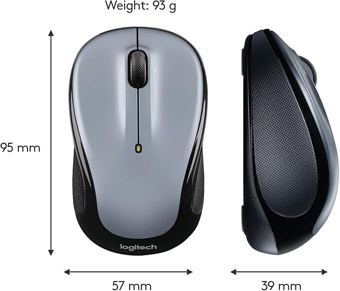 Logitech Wireless Mouse M325 with Designed-For-Web Scrolling - Light Silver